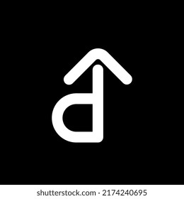 simple letter d arrow abstract modern logo design template