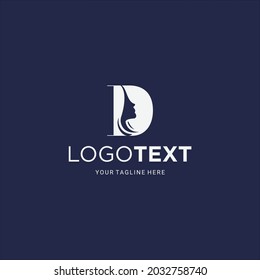 simple letter D beauty logo design template