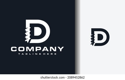 simple letter D drill logo