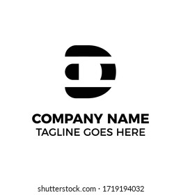 diseño simple de la letra d del logotipo