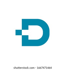 simple letter D logo template