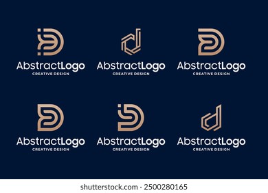 Simple letter D monogram logo design collection