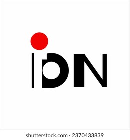 Simple letter I D N vector logo design.