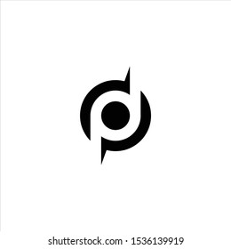 Simple Letter D P In A Circle Logo Concept
