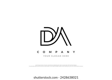 Simple Letter DA Logo Design