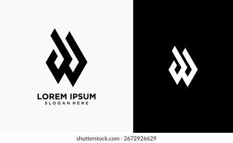 Diseño simple del logotipo de la letra DD, Ilustración vectorial del concepto del monograma de la letra D