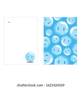 Simple Letter Design from a Blue Bubbles