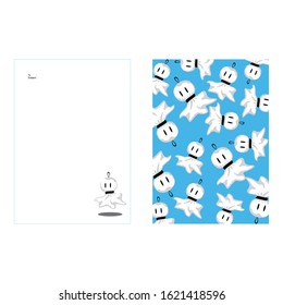 Simple Letter Design from a White Raindoll
