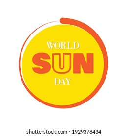 Simple letter design World Sun Day for background or greeting card. Letter World Sun Day on the white background. Vector illustration EPS.8 EPS.10