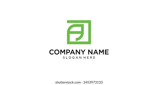 Simple letter design from A to Z with a square shape| premium vector