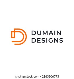 simple letter double D logo design