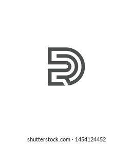 Simple letter DR design logo concept, DR logo design Vector