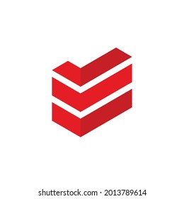 Simple Letter E with building symbol logo style line art illustration design vector