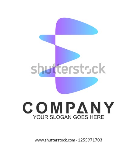 simple letter E business logo template