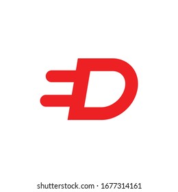 Simple Letter E and D or ED Electric Bikes