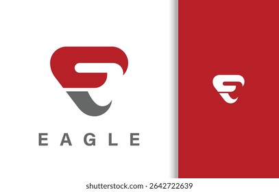 SIMPLE LETTER E EAGLE LOGO