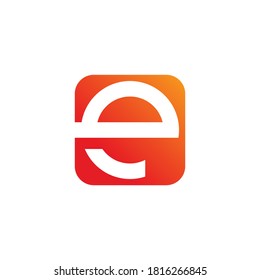 Simple Letter E Favicon App Logo