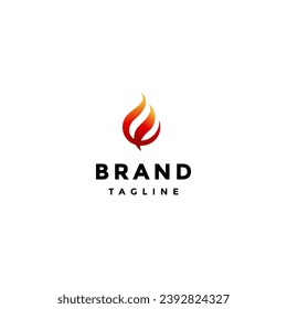 Simple Letter E Fire Logo Design. Fire Symbol Forming Letter E Logo Design.