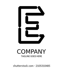 Simple letter E logo design. Perfect for t-shirts, etc.