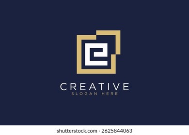 simple letter e logo icon vector design template concept