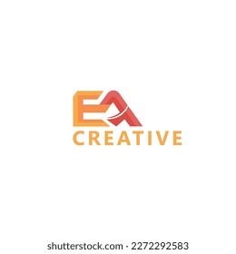 simple letter E A logo template vector set