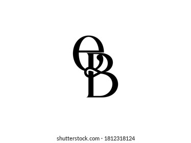 Simple letter EB monogram stylish type design logo