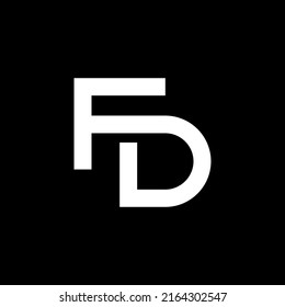 Simple letter F D logo design template