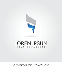 Simple letter F logo , Letter F icon template
