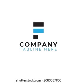 simple letter F logo vector.