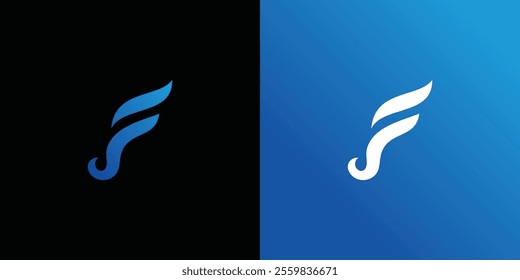 simple letter f logo vektor