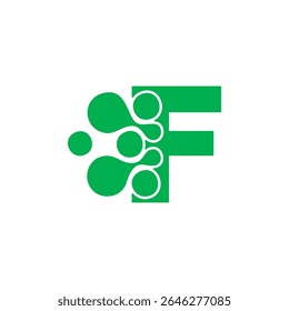 Simple letter F Technology design template logo