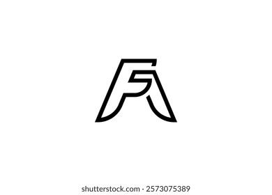 Simple Letter FA or AF Logo Design Vector 