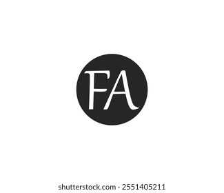 Simple letter FA logo design template