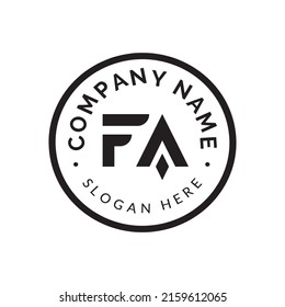 einfaches Buchstaben fa Monogramm für Logo-Firmendesign