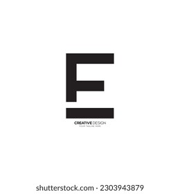 Simple letter FE creative monogram unique logo. FE logo. EF logo