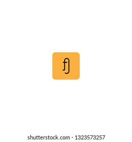 SIMPLE LETTER FJ FLAT WITH SQUARE LOGO DESIGN VECTOR