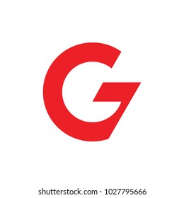 simple letter g with arrow geometric logo