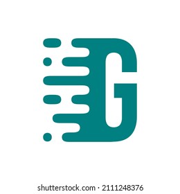  simple letter g fluid logo