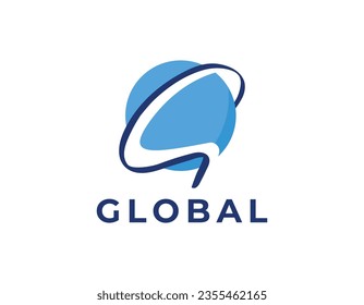 Simple Letter G Globe Business Logo Design Template