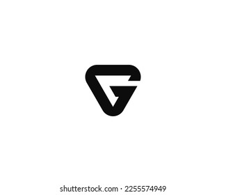 Simple letter G logo design template on white background.