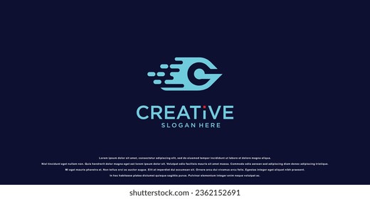 Simple letter G logo design with modern concept| premium vector