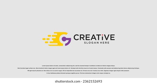Simple letter G logo design with modern concept| premium vector