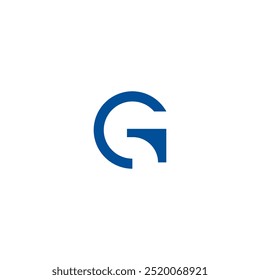 Simple Letter G Logo Design Flat Vector Illustration