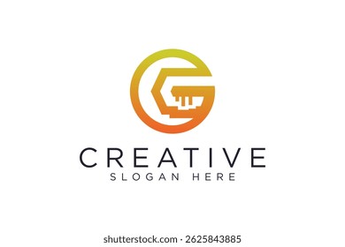 simple letter g logo icon vector design template concept