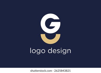simple letter gg logo icon vector design template concept