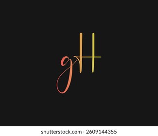 Simple letter GH logo design