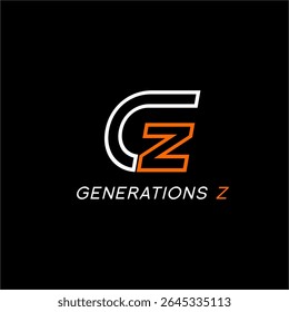 Simple letter GZ logo design.