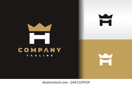 simple letter H crown logo