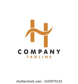 Simple Letter H Logo Design Vector