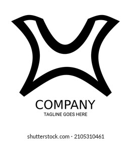 Diseño del logotipo de letra simple H. Perfecto para las camisetas, etc.